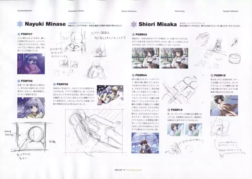 カノン 公式原画・設定資料集 209ページ