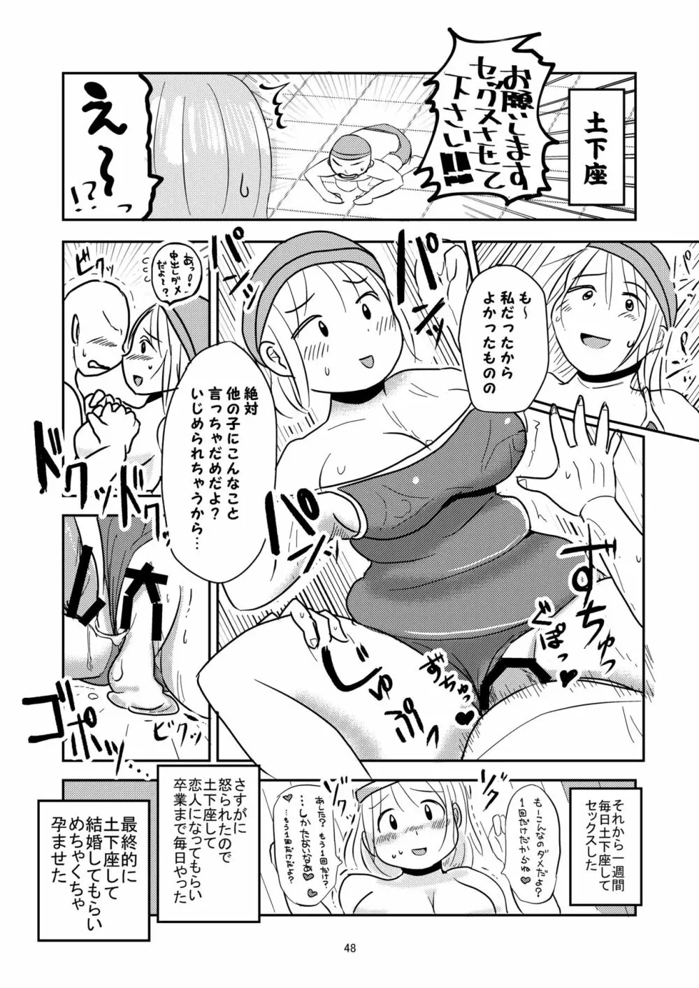 体がエロいモブ顔女子ってなんかむちゃくちゃエロいよね! ～体がエロいモブ顔女子合同本～ 43ページ