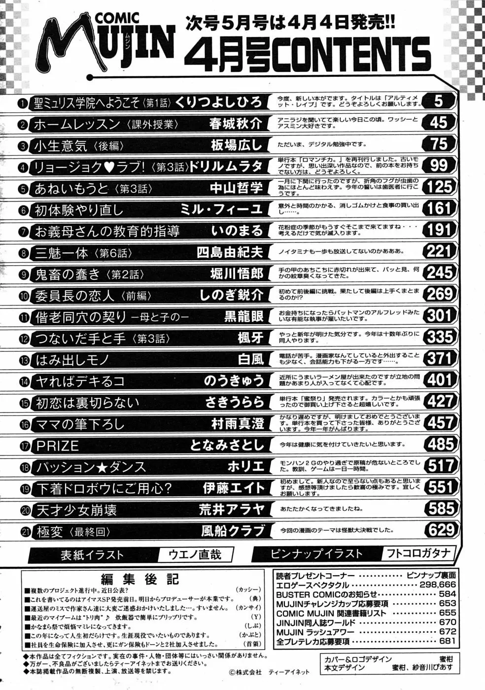 COMIC MUJIN 2009年4月号 684ページ