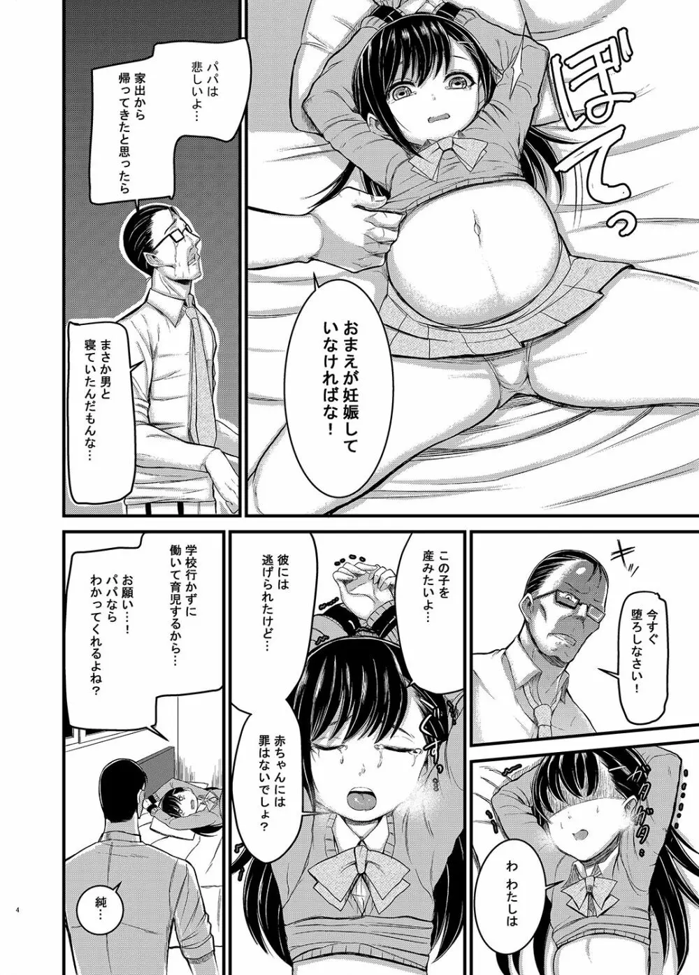 妊婦の娘を最期に納める本 3ページ