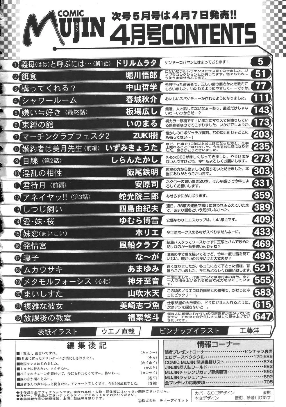 COMIC MUJIN 2007年4月号 708ページ