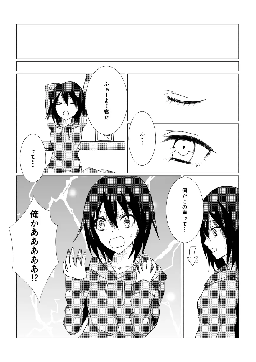 ねておきたら女になっていた件 2ページ