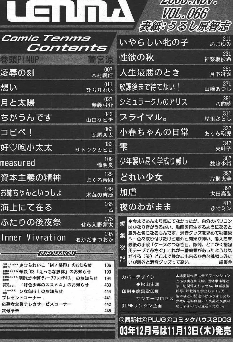 COMIC 天魔 コミックテンマ 2003年11月号 438ページ