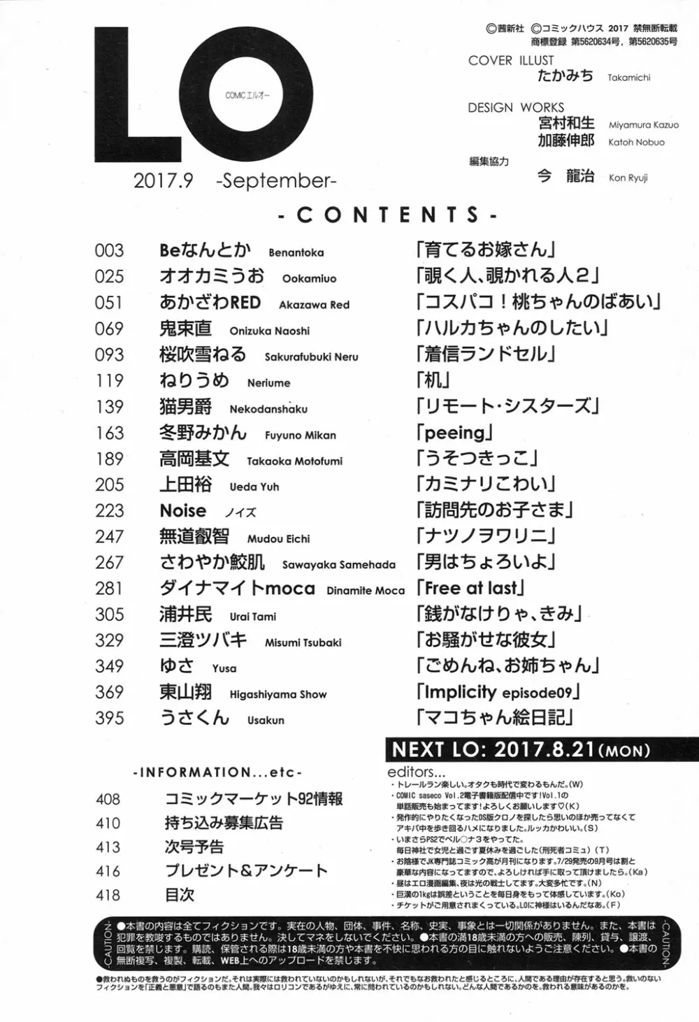 COMIC LO 2017年9月号 415ページ