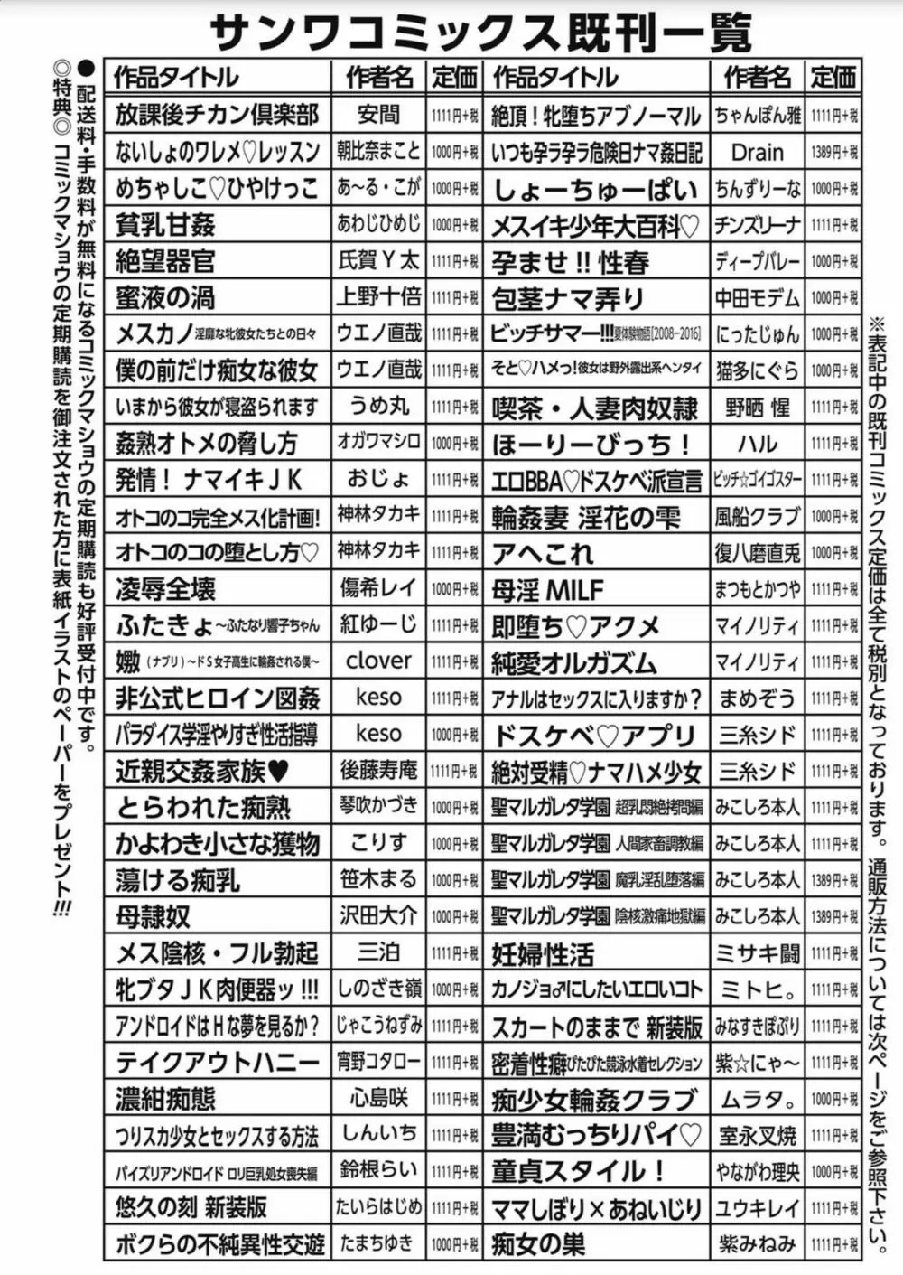 コミック・マショウ 2017年10月号 282ページ