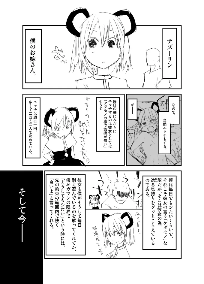 ナズーリンはお嫁さん（文ちゃんはセフレ） 4ページ