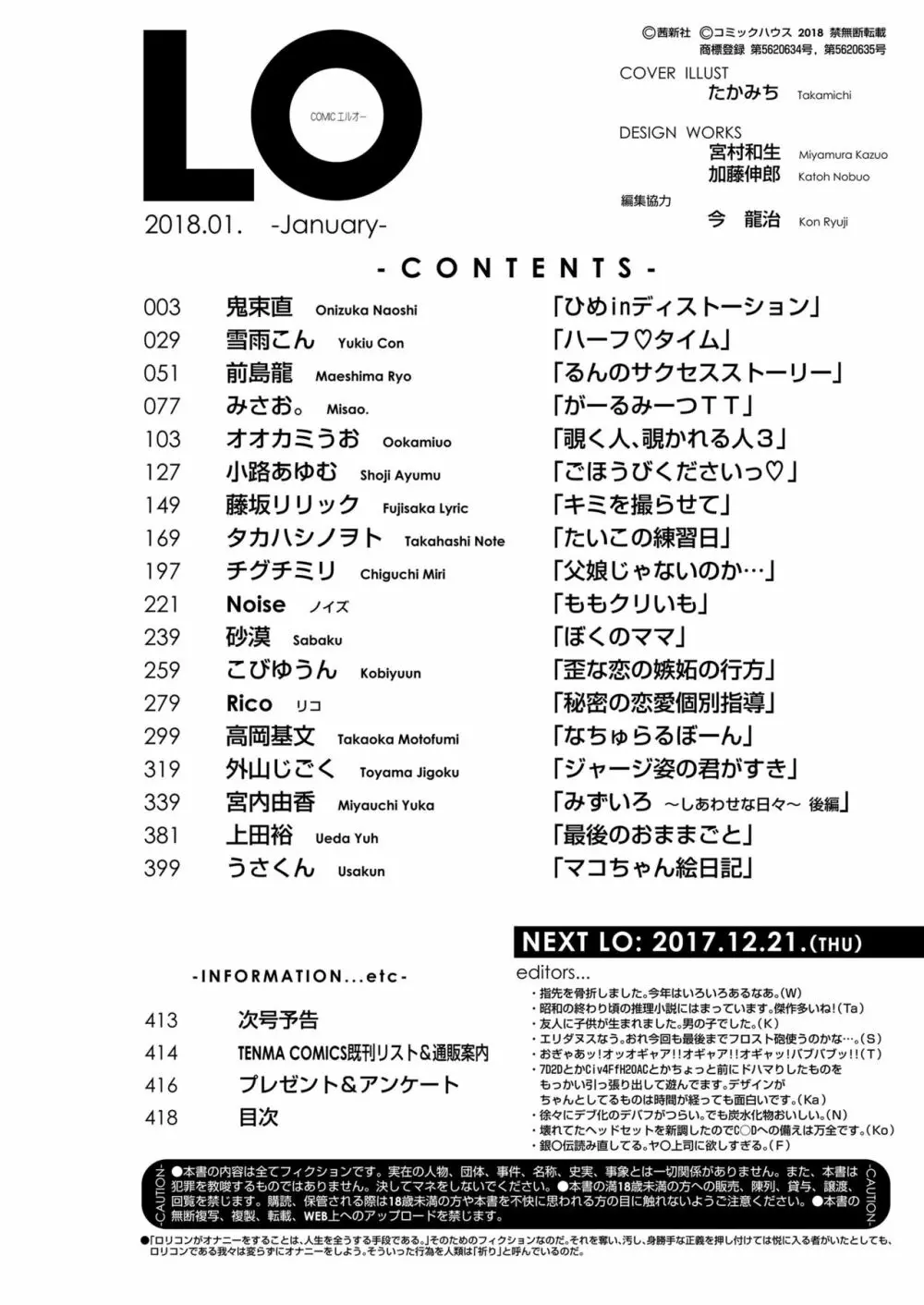 COMIC LO 2018年1月号 418ページ