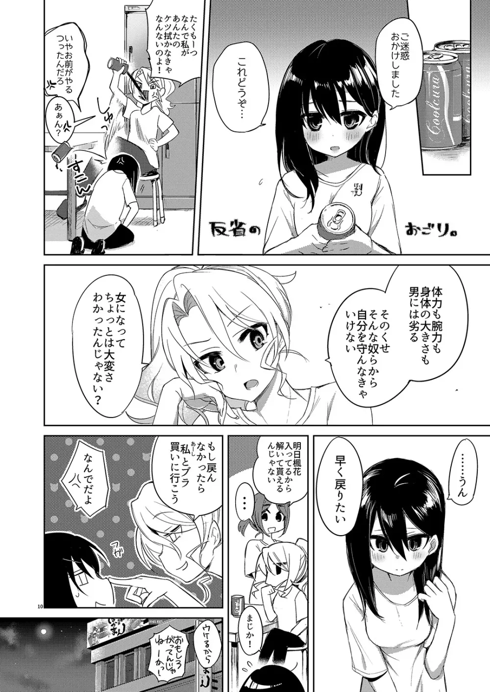 バイト帰りのTSっ娘が痴漢に狙われちゃう本 10ページ