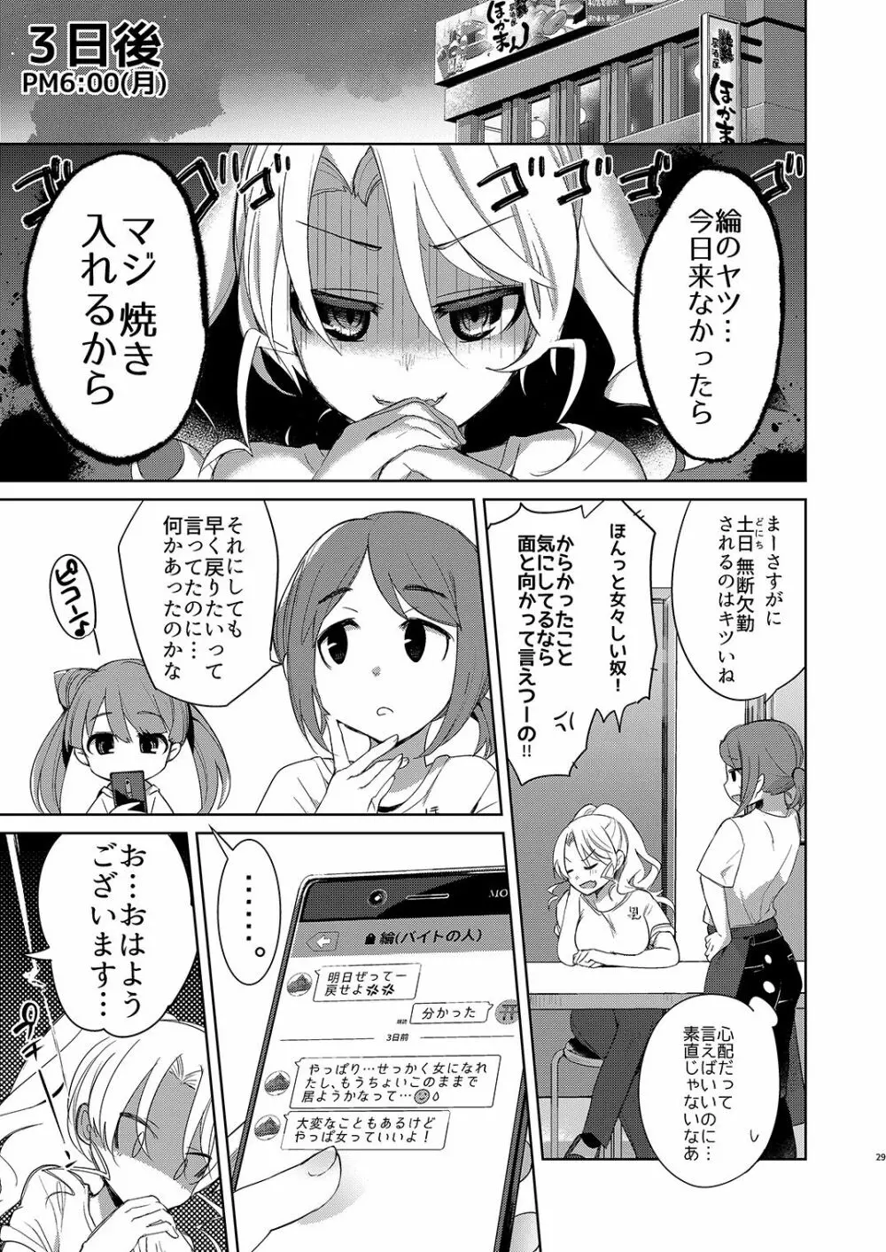 バイト帰りのTSっ娘が痴漢に狙われちゃう本 29ページ