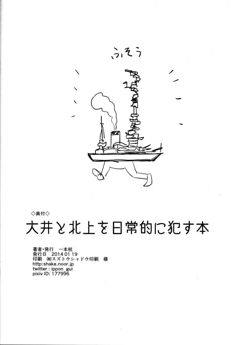 大井と北上を日常的に犯す本 25ページ