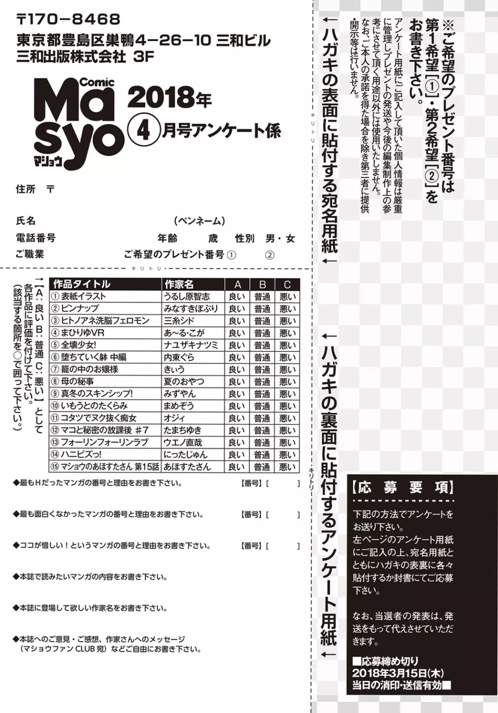 コミック・マショウ 2018年4月号 286ページ