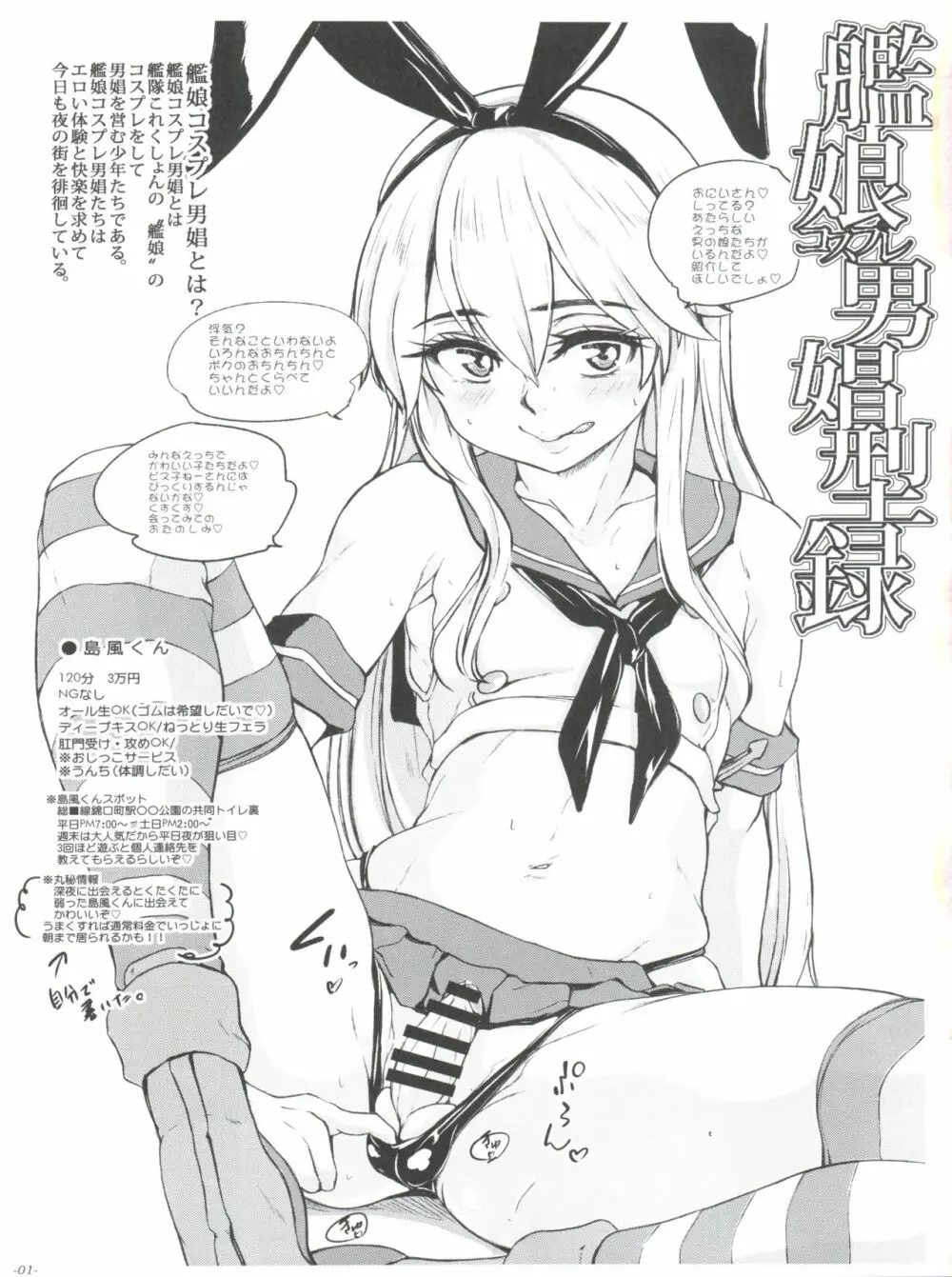 ちんこれ 艦娘コスプレ男娼型録 3ページ