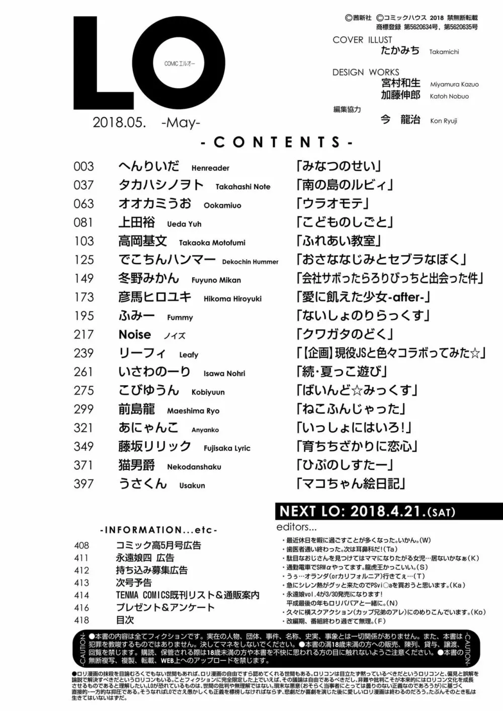 COMIC LO 2018年5月号 418ページ