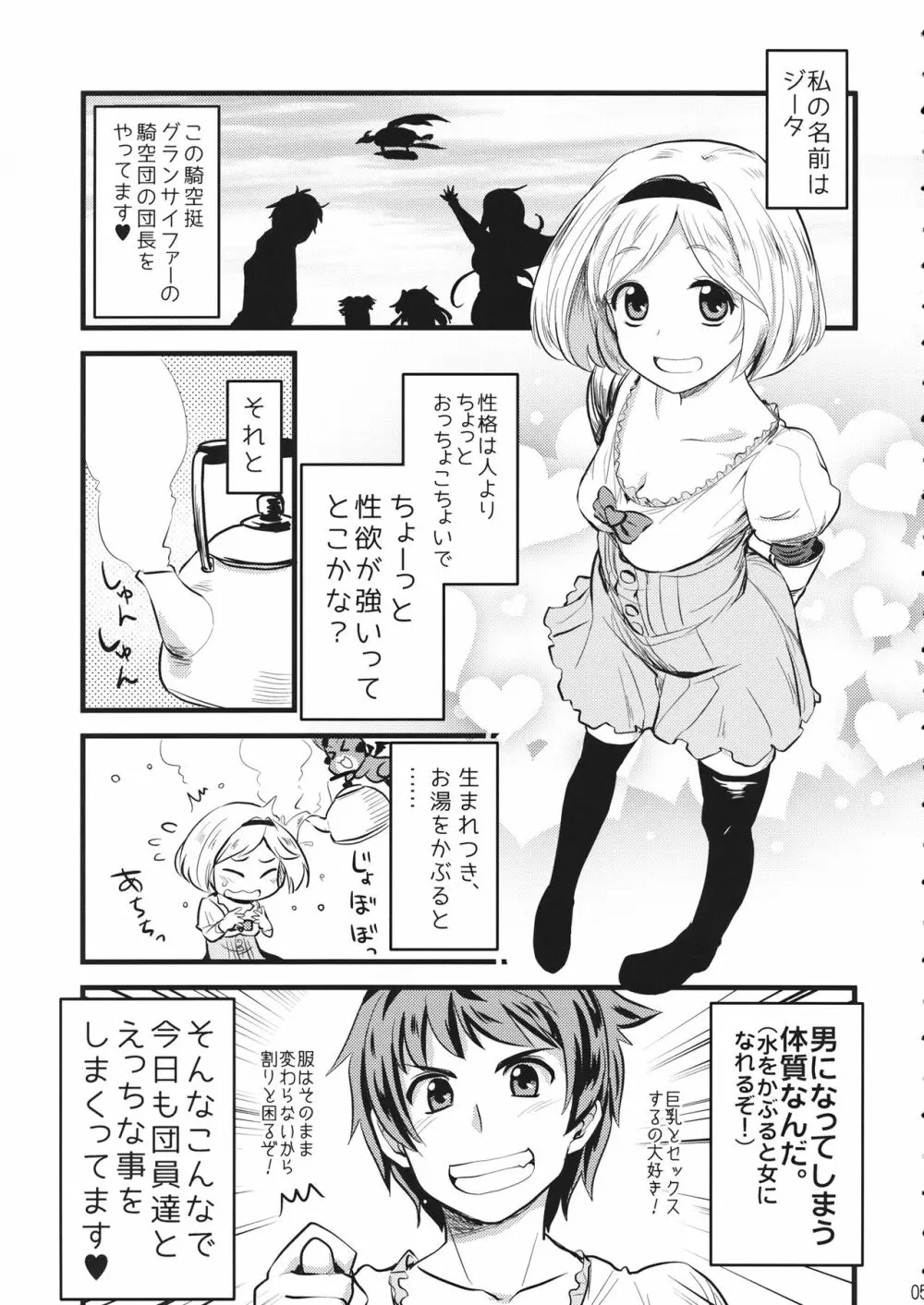 水をかぶると女になっちゃうふざけた体質。 4ページ