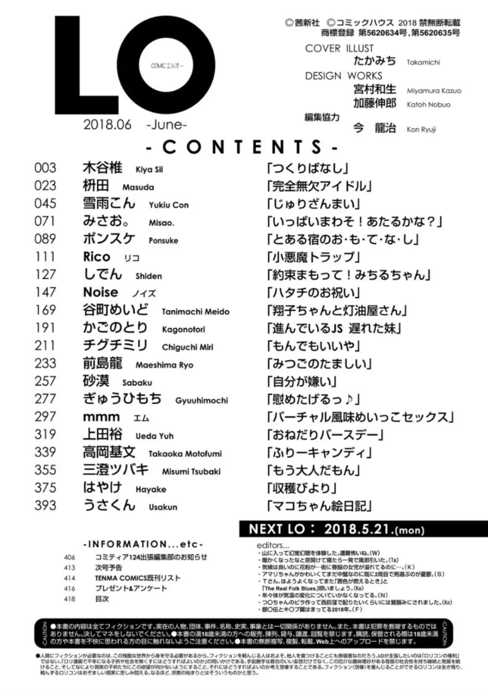 COMIC LO 2018年6月号 418ページ