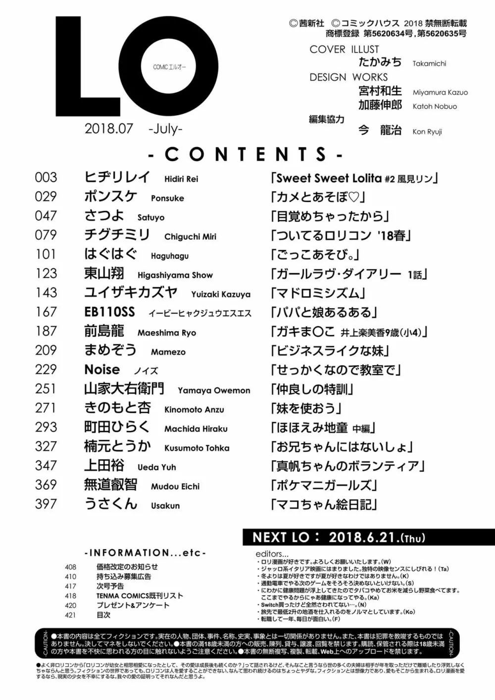 COMIC LO 2018年7月号 422ページ