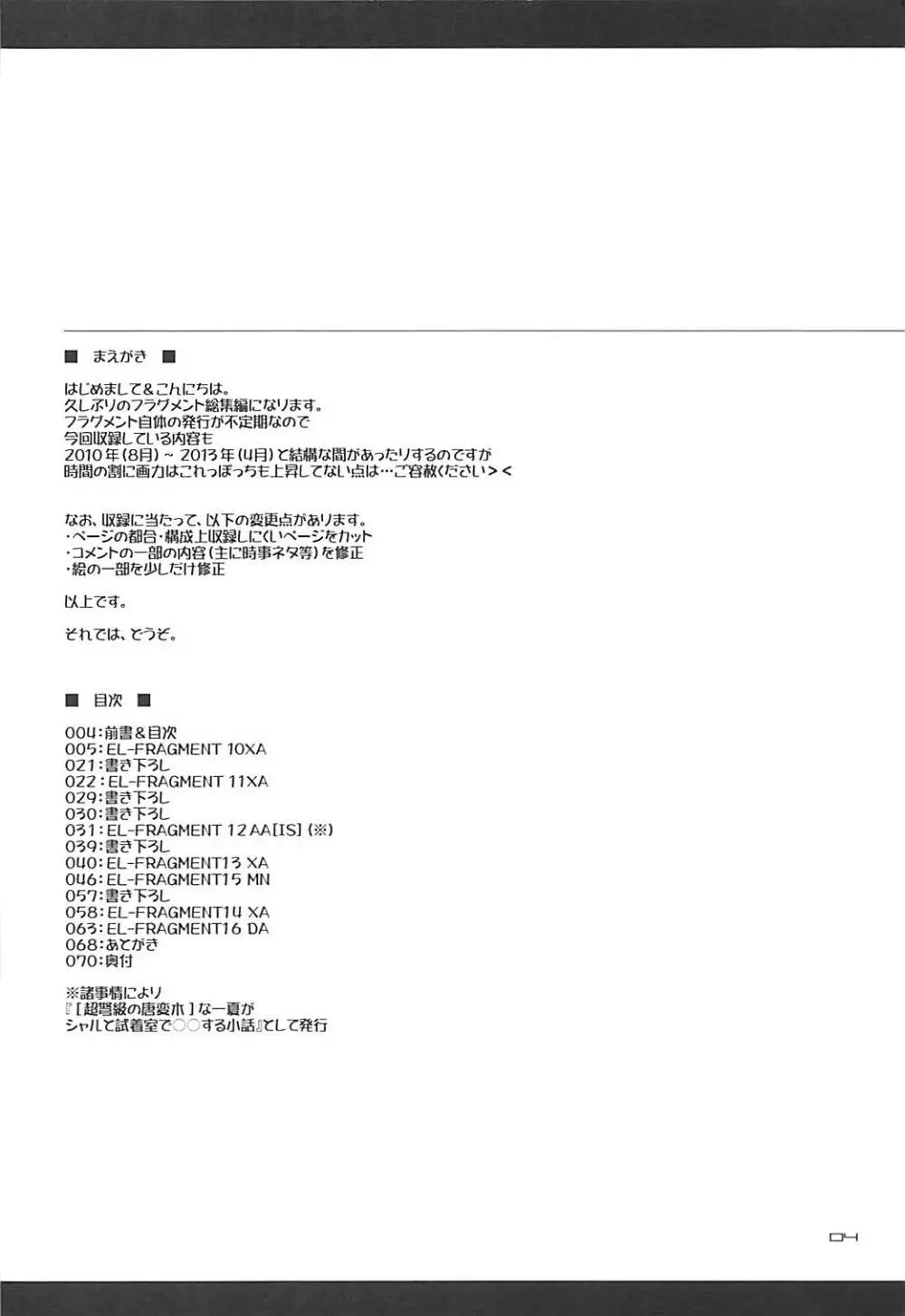 (C84) [ELHEART’S (息吹ポン)] とにかくいろいろ混ざってます。 -EL-FRAGMENT総集編2- (よろず) 3ページ