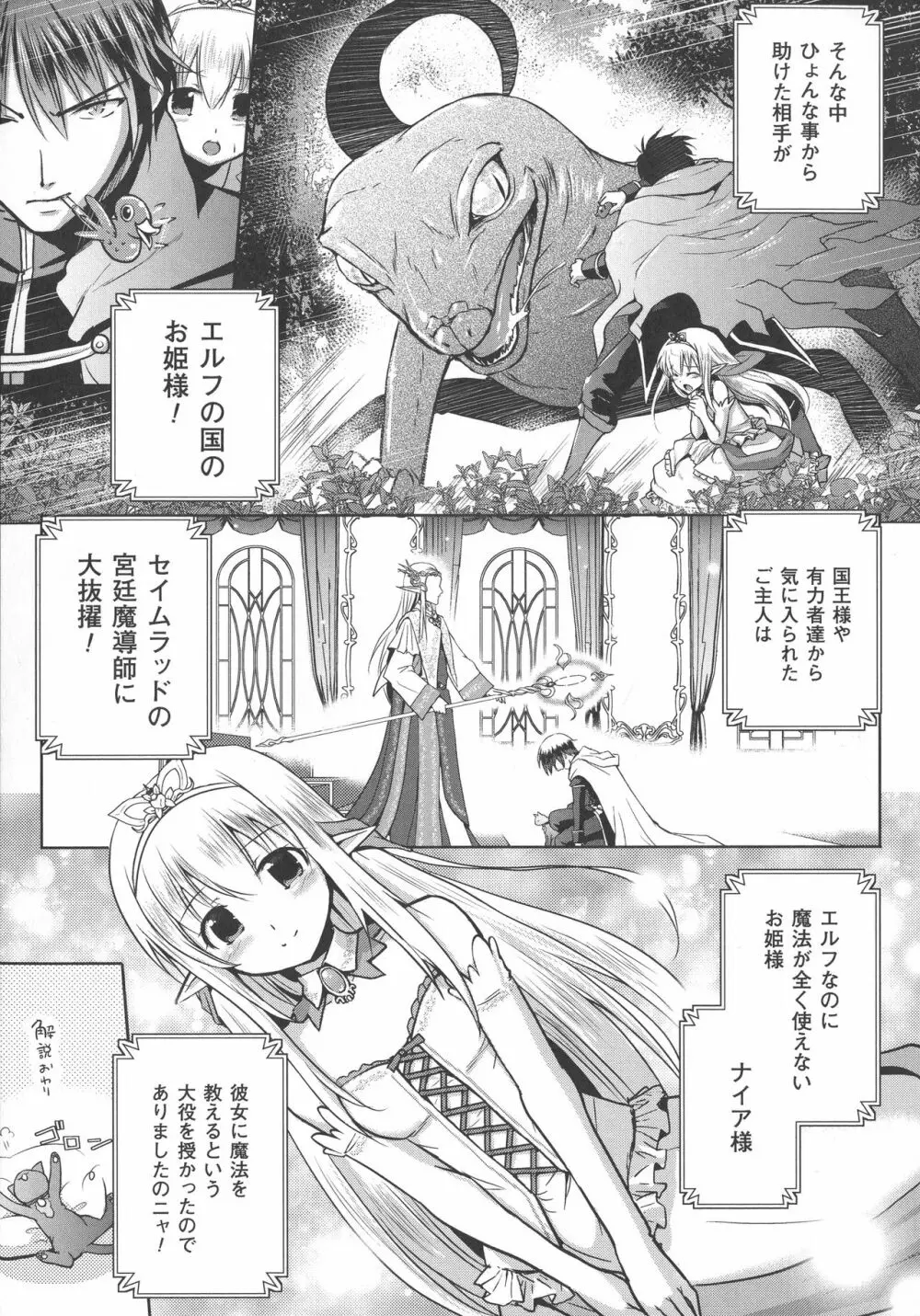 エルフの国の宮廷魔導師になれたので姫様に性的な悪戯をしてみた THE COMIC 9ページ