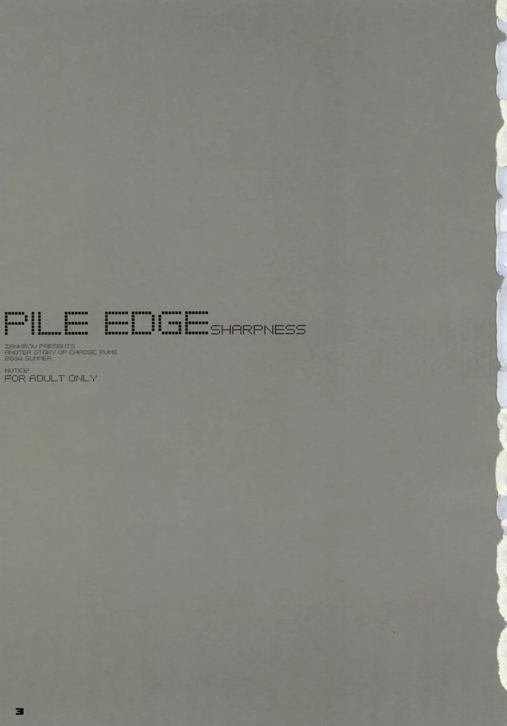 PILE EDGE SHARPNESS 2ページ