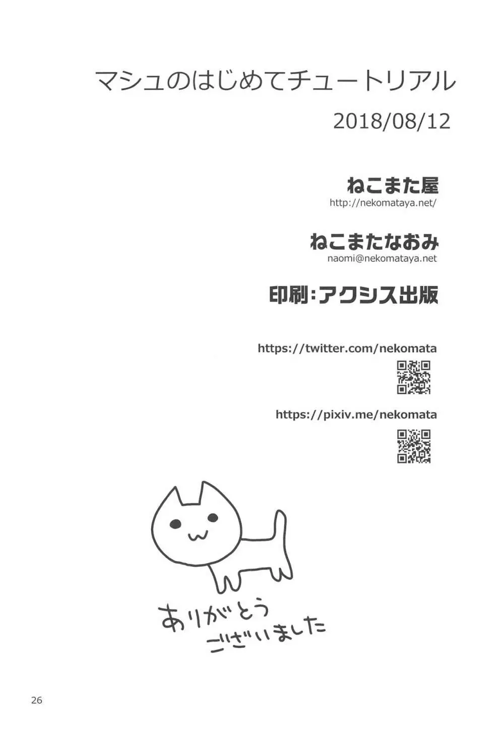 マシュのはじめてチュートリアル 26ページ