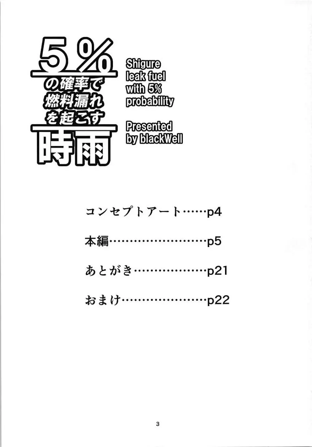 5%の確率で燃料漏れを起こす時雨 2ページ