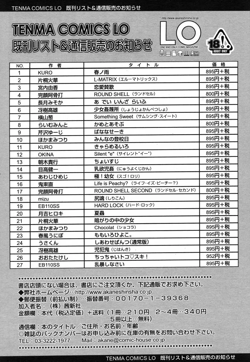 COMIC LO 2006年7月号 Vol.28 273ページ