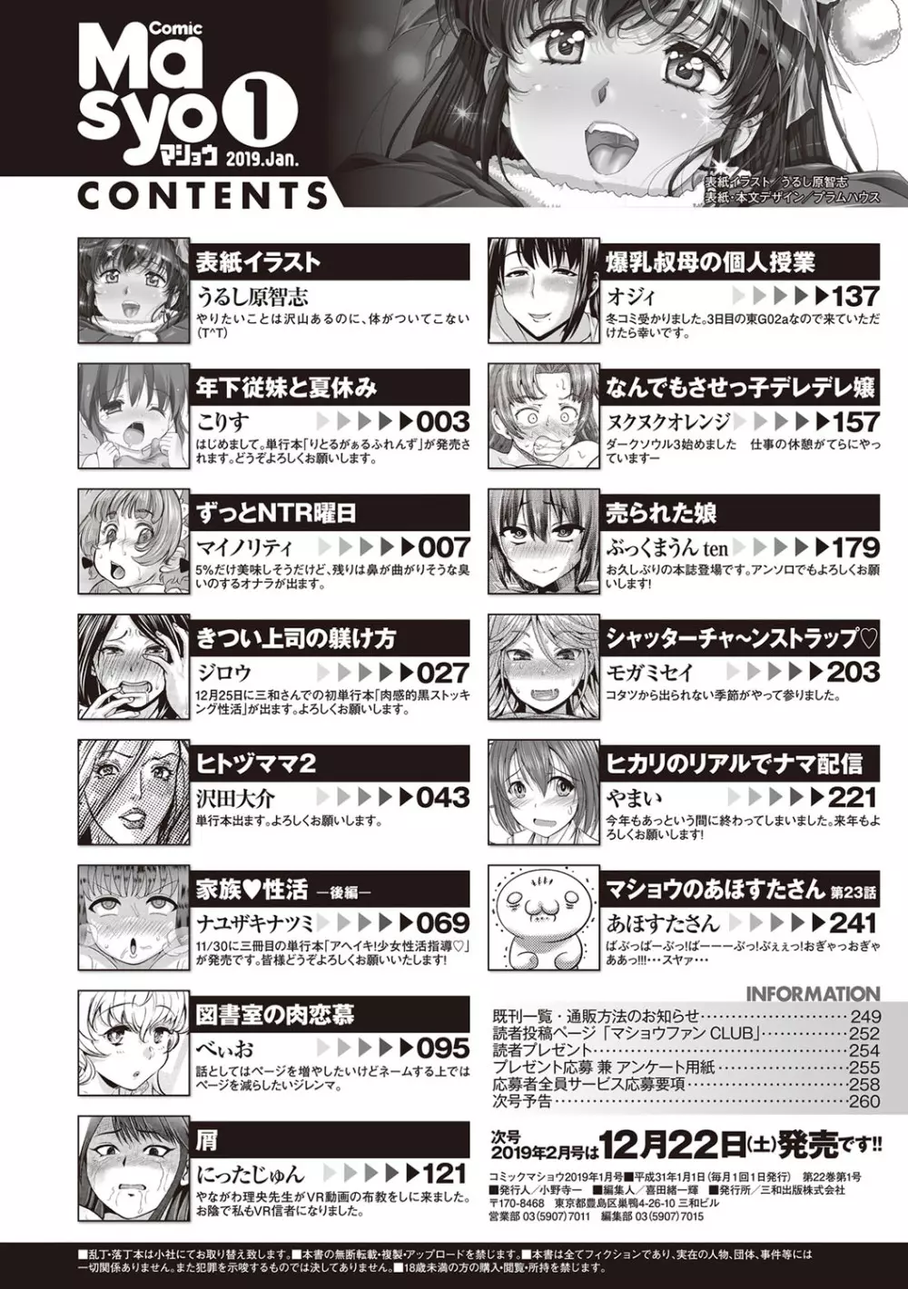 コミック・マショウ 2019年1月号 263ページ