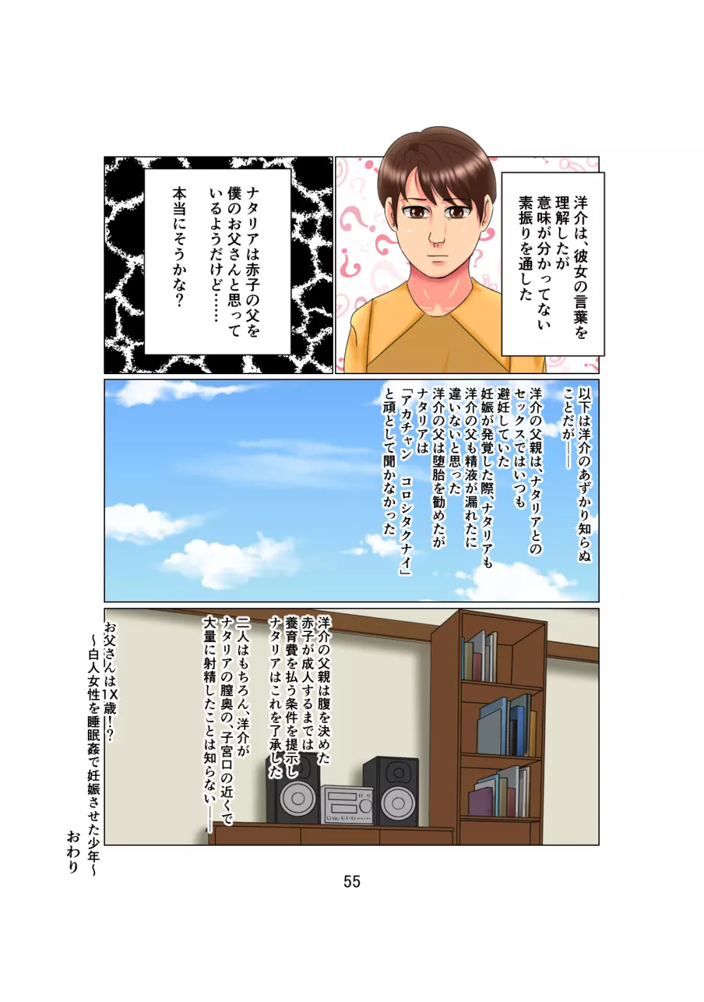 お父さんは1X歳!? Vol.2 ～白人女性を睡眠姦で妊娠させた少年～ 55ページ