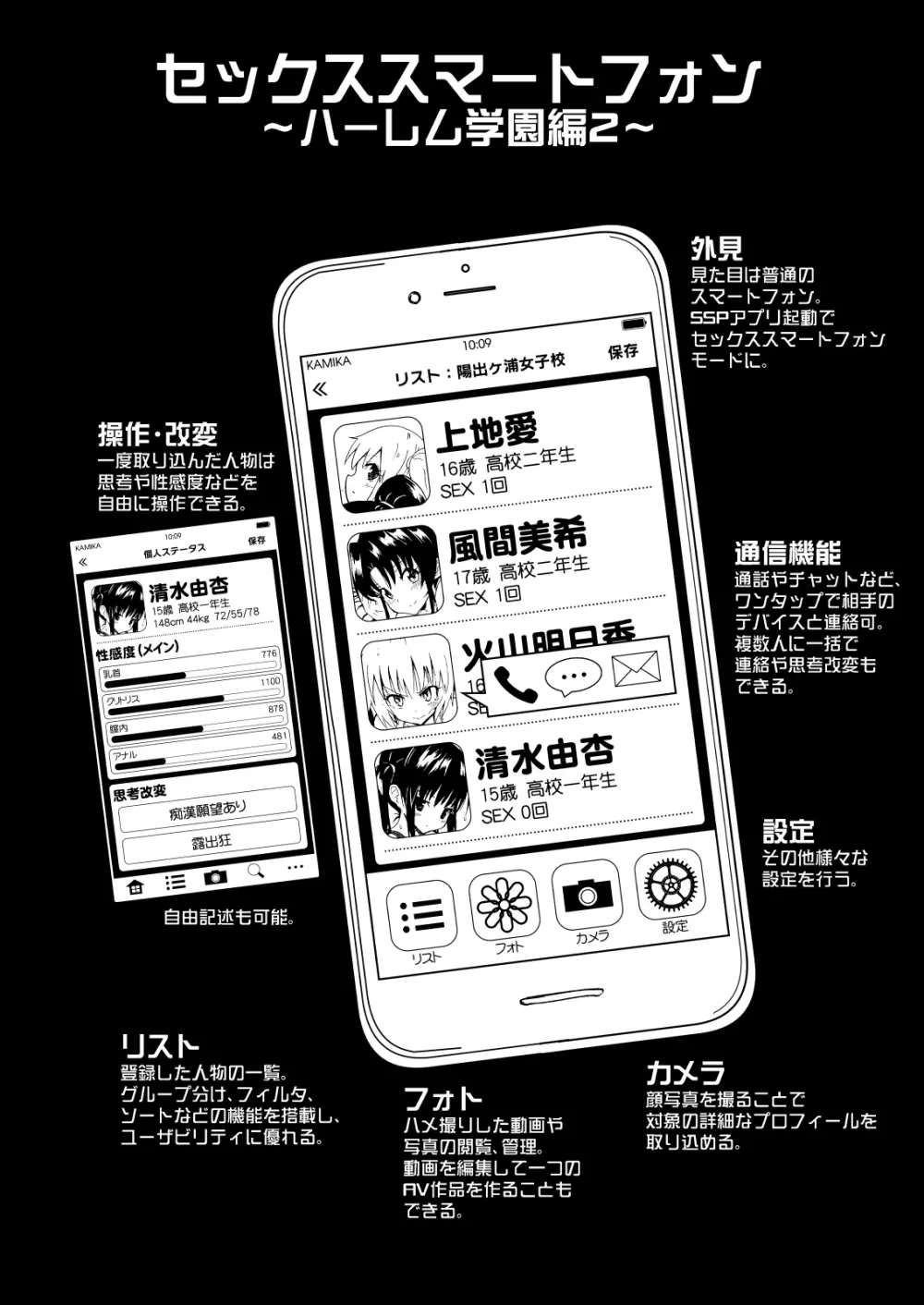 セックススマートフォン～ハーレム学園編2～ 4ページ