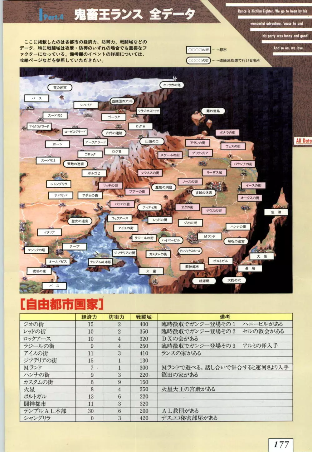 鬼畜王ランス 公式設定資料集 180ページ