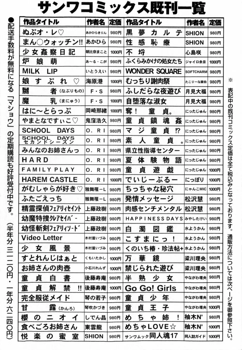 コミック・マショウ 2009年9月号 252ページ