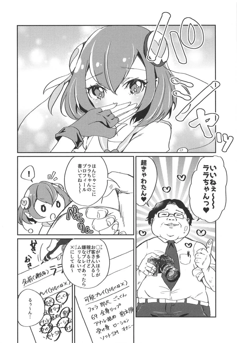 (レインボーフレーバー20) [あかりんごちゃん (みこりん)] はたらく★ララちゃん～箱ヘル編(前編)～ (スター☆トゥインクルプリキュア) 3ページ