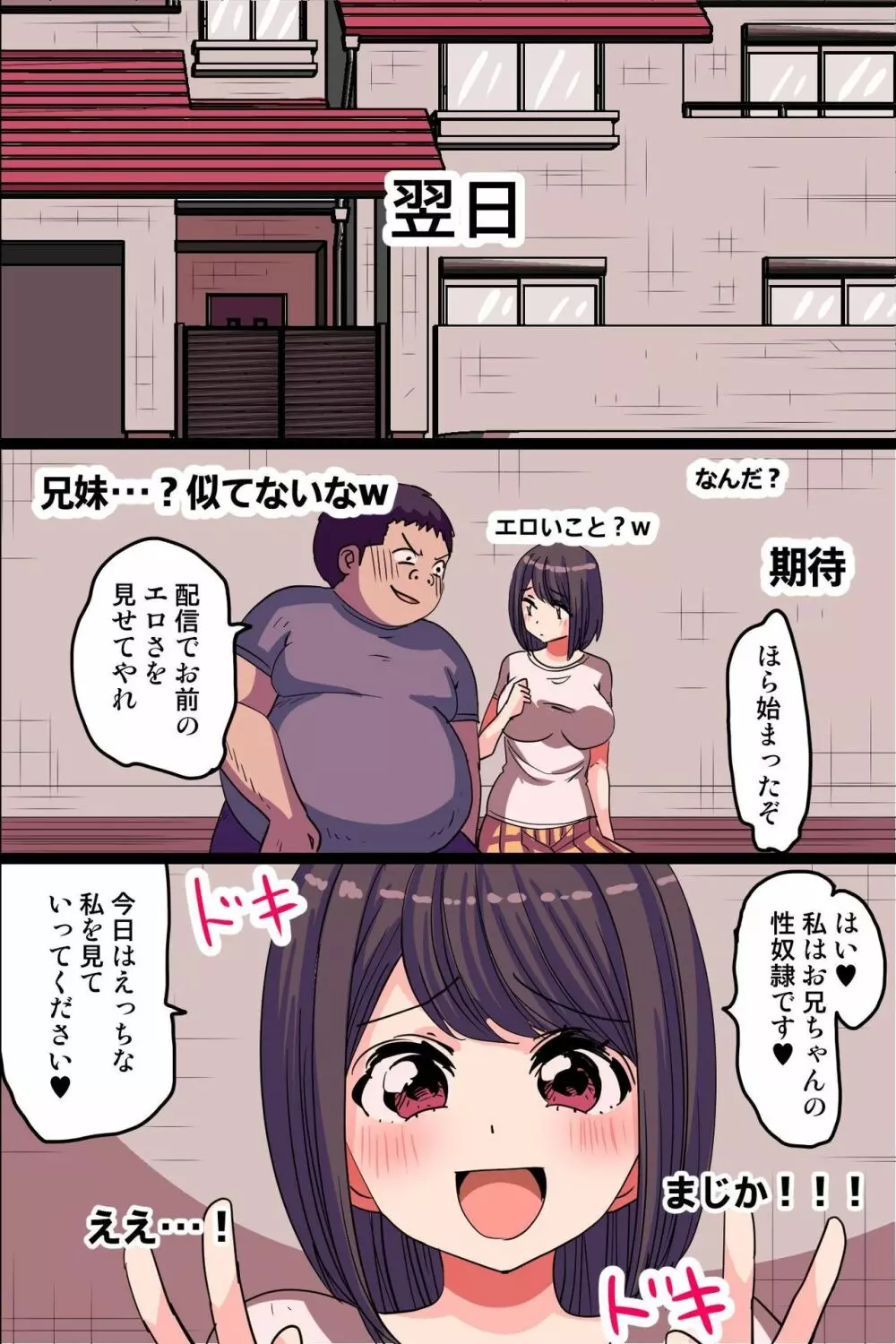 いつでも好きなときにおま○こ貸してくれるビッチな妹。童貞キモデブ男がビッチ妹を屈服させてセックス奴隷化 42ページ