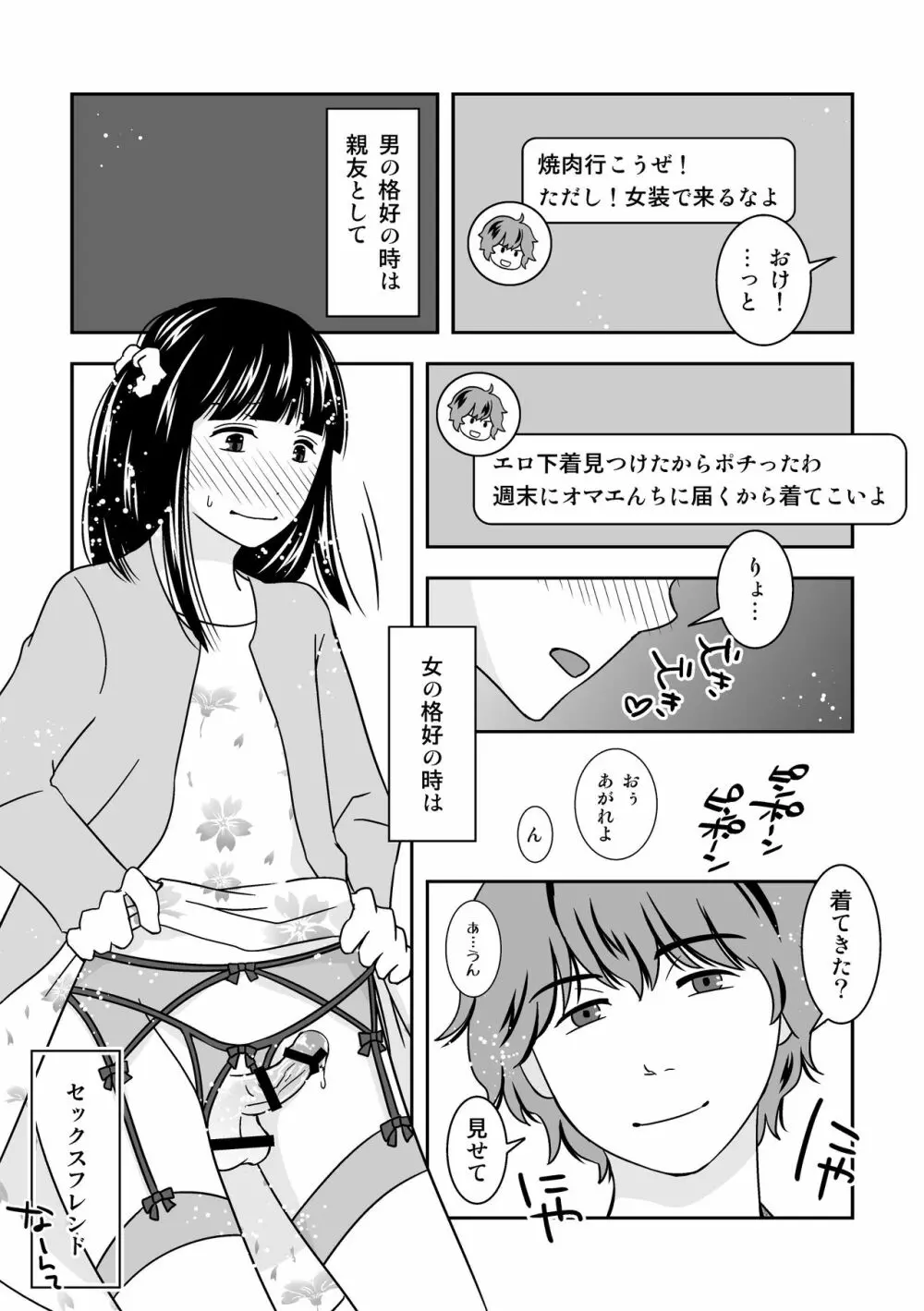 親友がエロい下着をプレゼントしてくれた。 14ページ