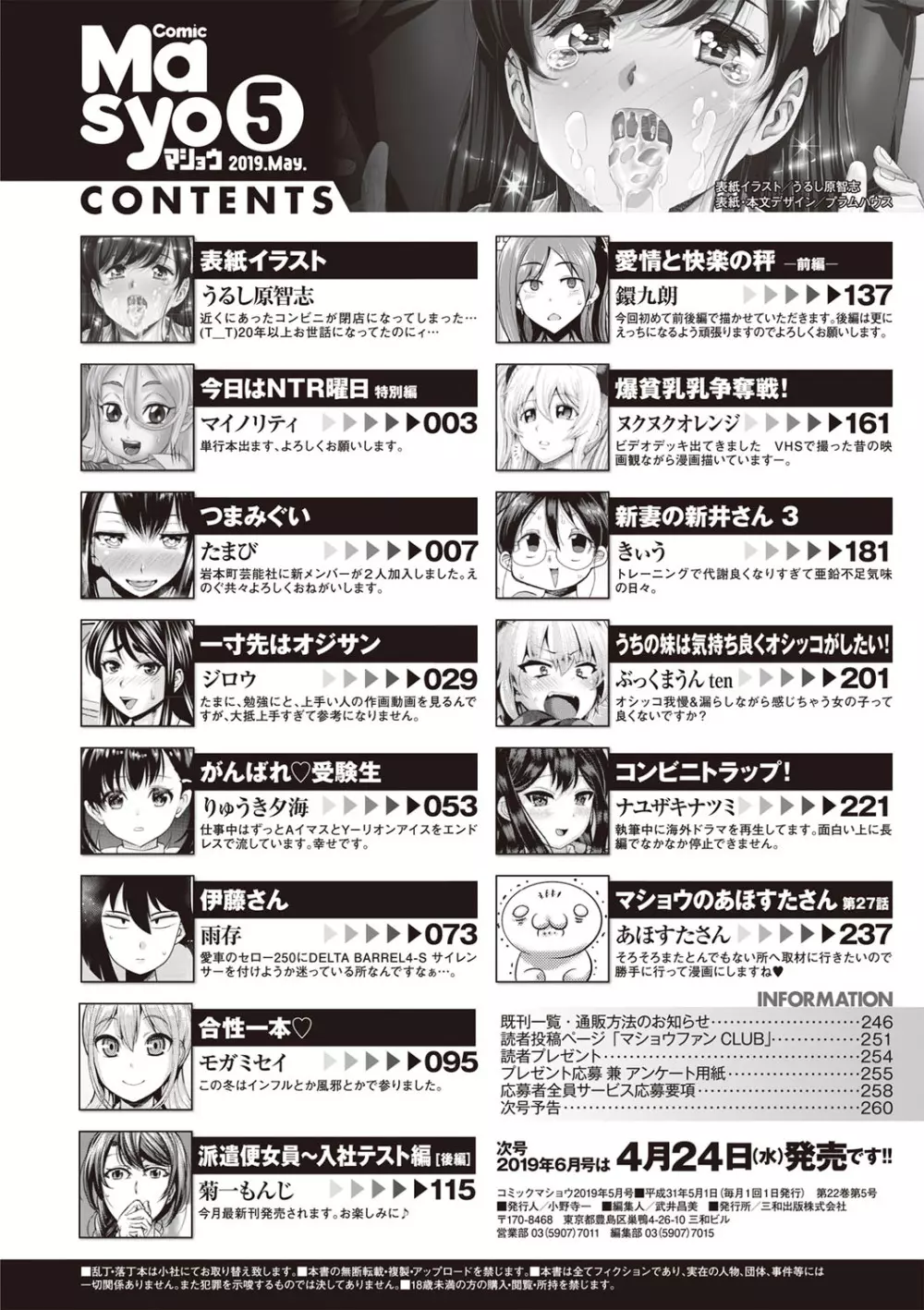 コミック・マショウ 2019年5月号 263ページ