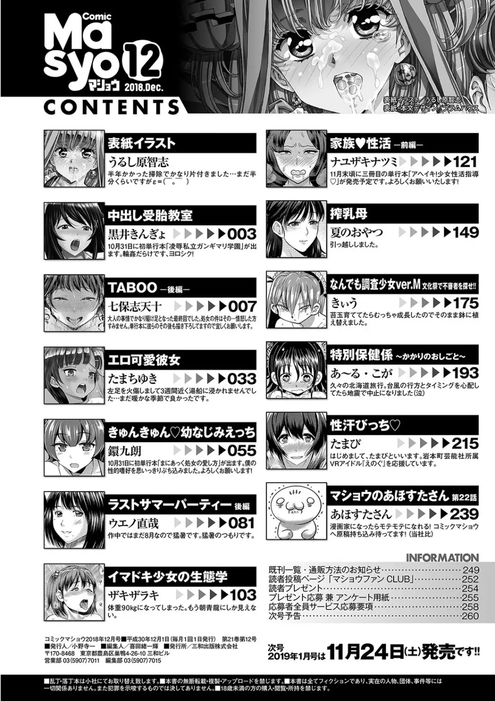 コミック・マショウ 2018年12月号 265ページ