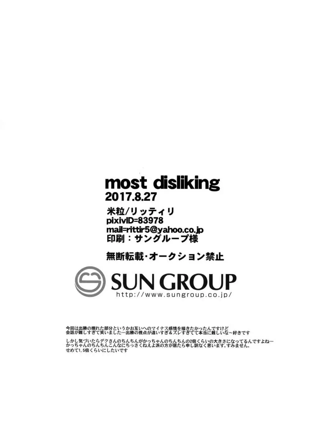 most disliking 63ページ