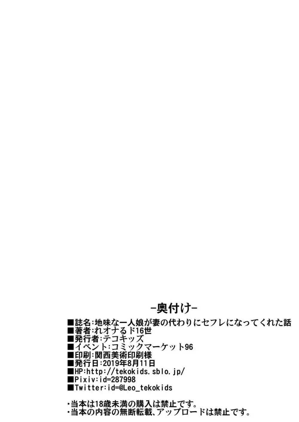 地味な一人娘が妻の代わりにセフレになってくれた話 57ページ