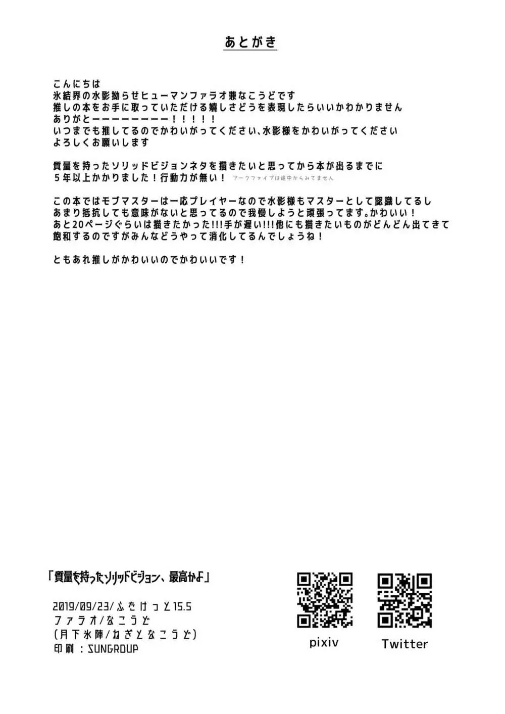 質量を持ったソリッドビジョン、最高かよ 27ページ