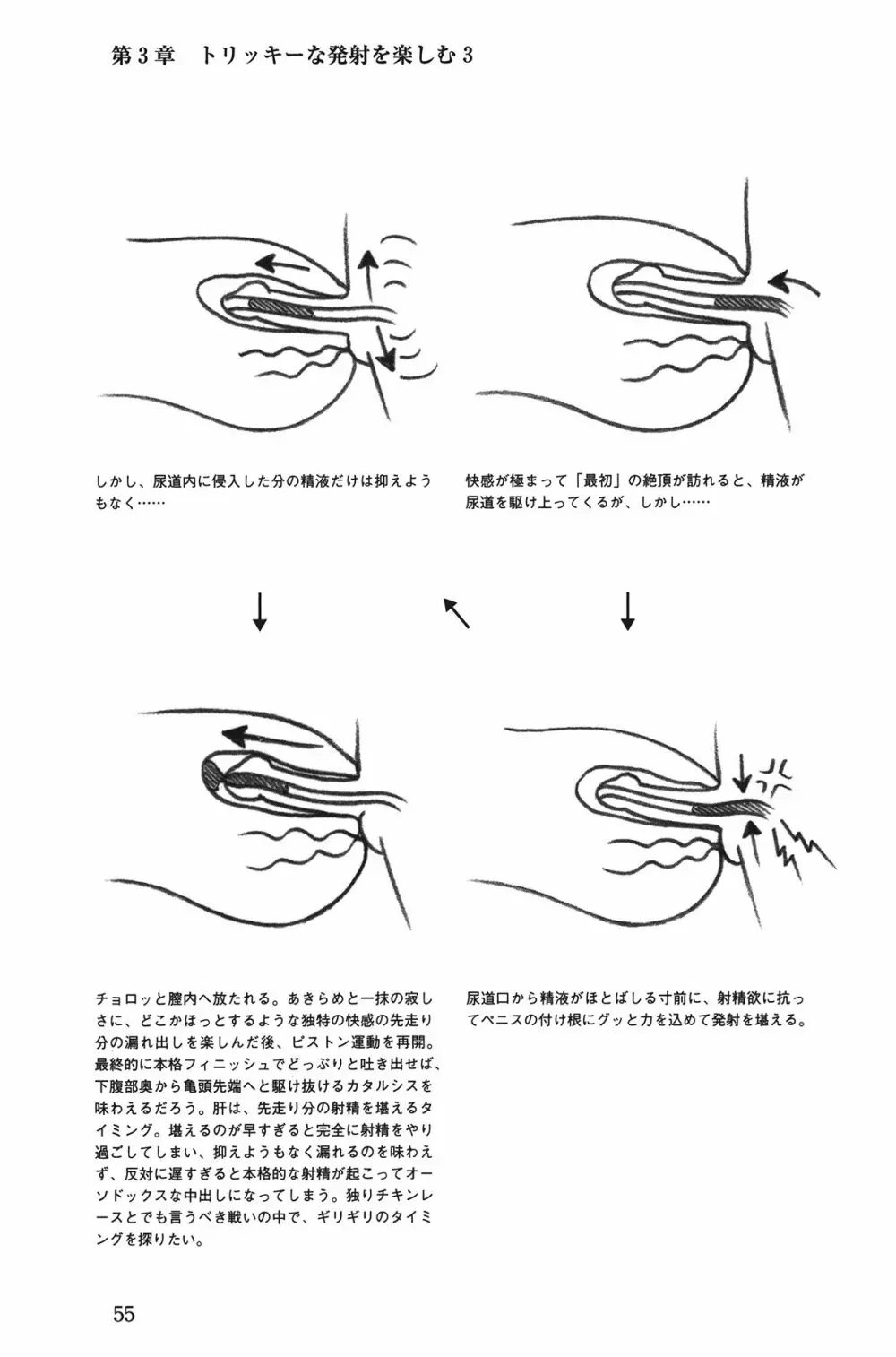 Hが10倍気持ちよくなる 膣内射精・中出し教本 55ページ