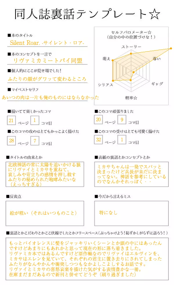 【WEB再録】Silent Roar【進撃の巨人】 37ページ