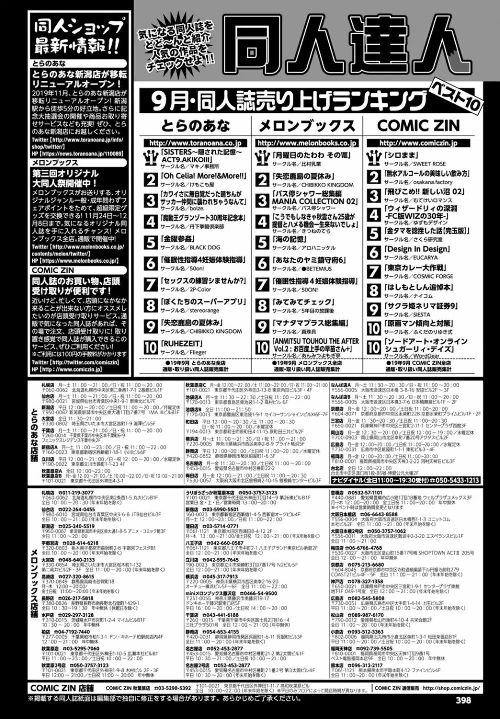 COMIC BAVEL 2020年1月号 398ページ