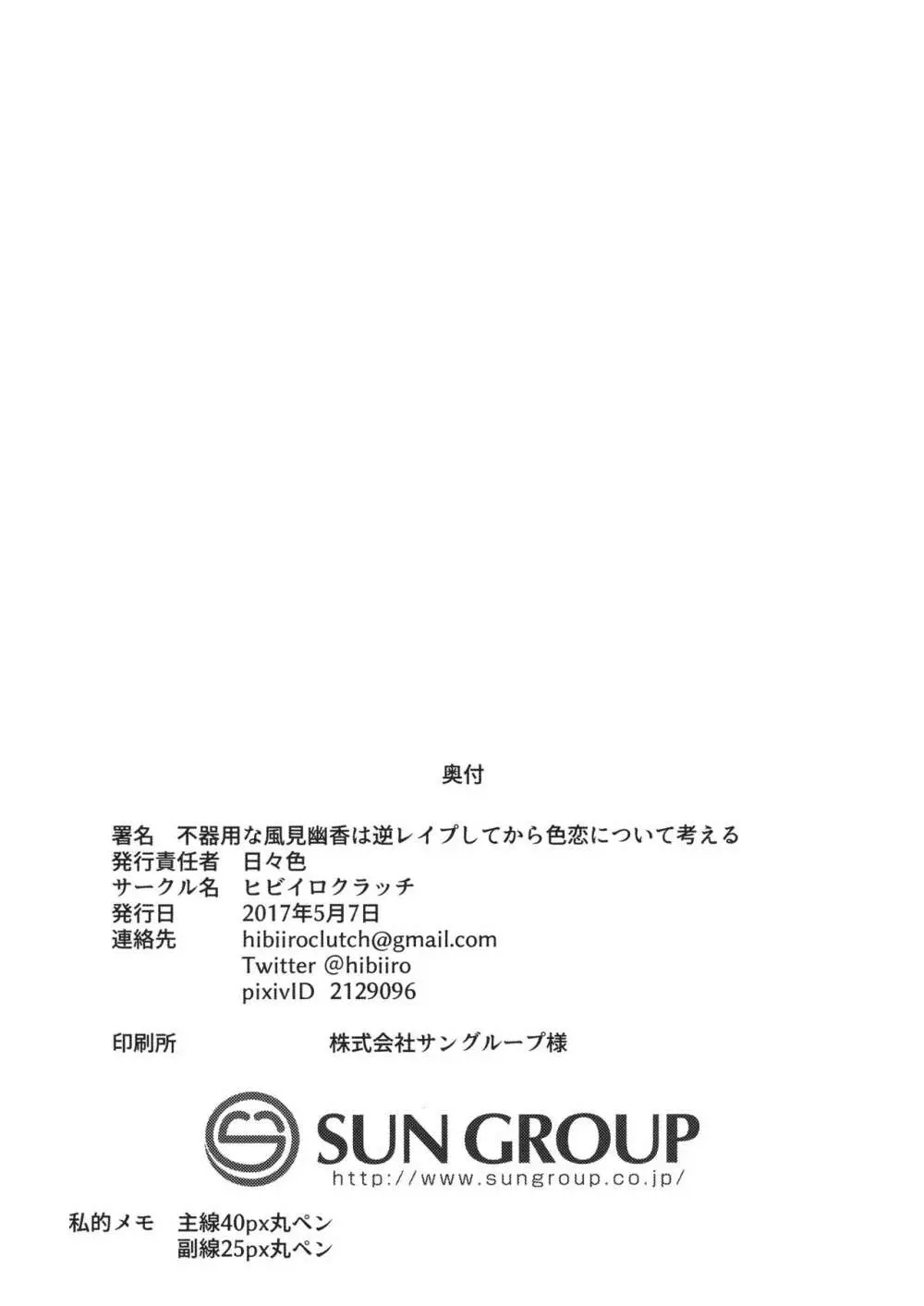 不器用な風見幽香は逆レイプしてから色恋について考える 25ページ