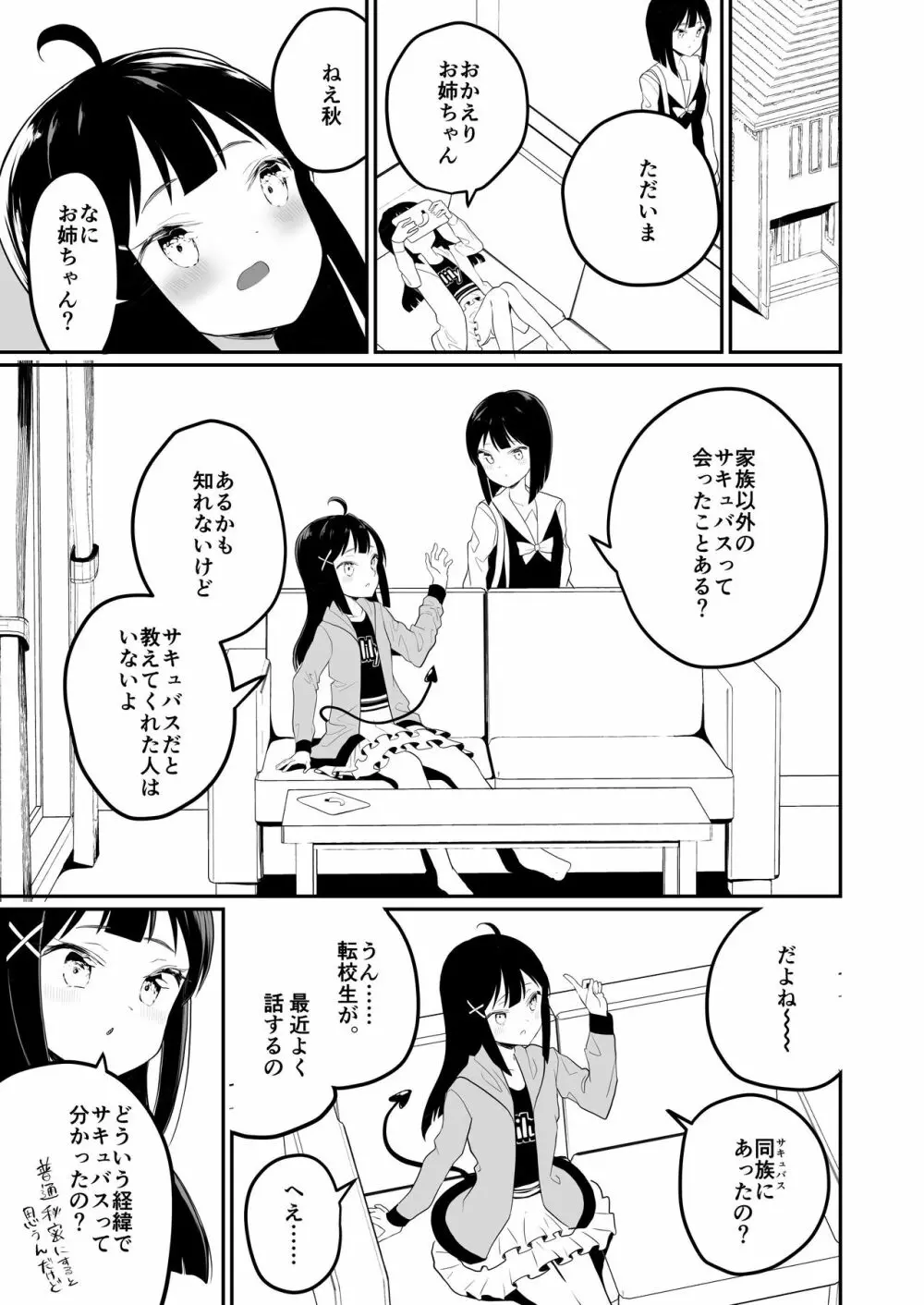 サキュバスの百合な話 19ページ