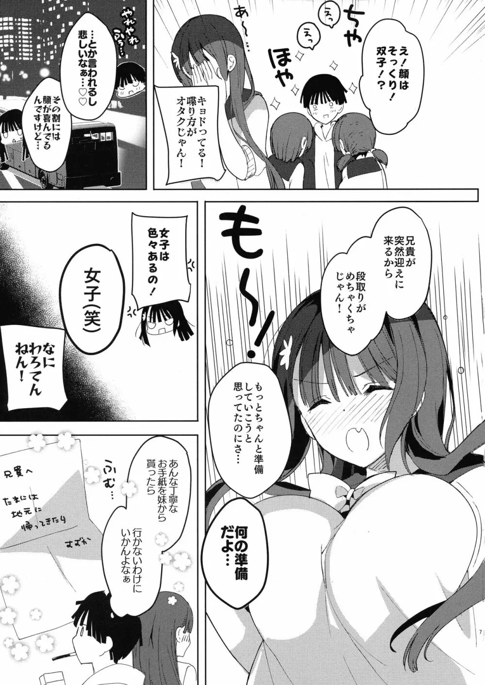 (C97) [ひつじまま (ひつじたかこ)] 陥没ちゃんも射(だ)したい。~妹の初乳~ 7ページ