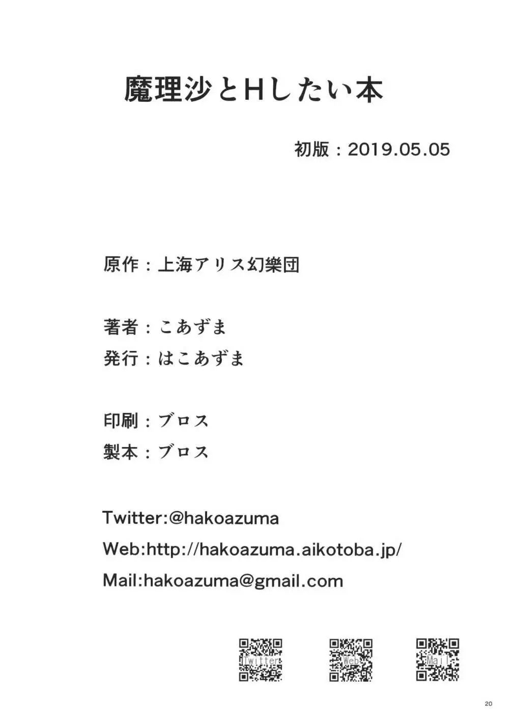 魔理沙とHしたい本 21ページ