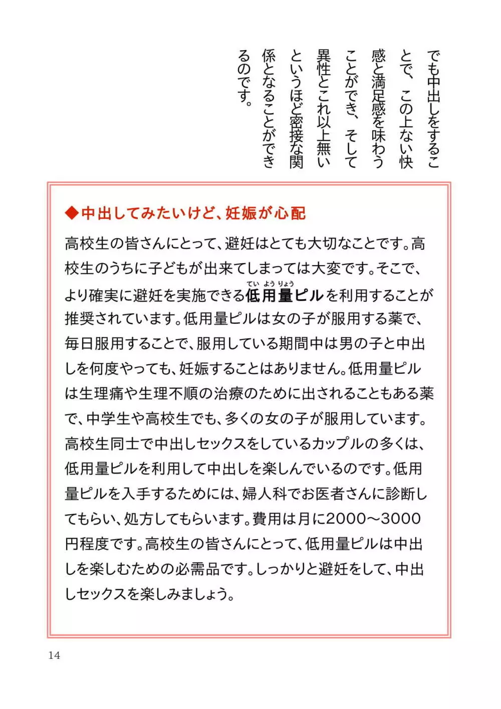 高校生カップルのための気持ちいい中出しセックスを楽しむ本 17ページ