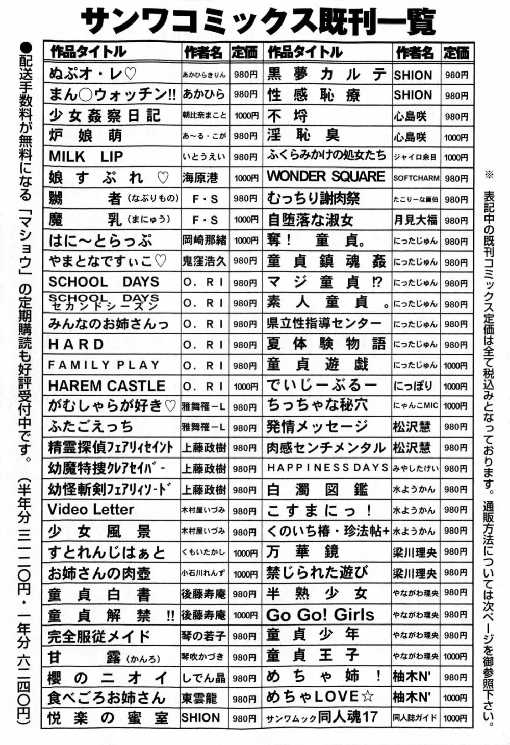 コミック・マショウ 2009年11月号 252ページ