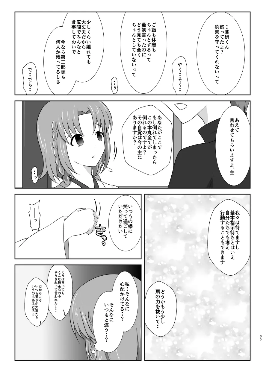 躊躇いとウソの花びら 34ページ