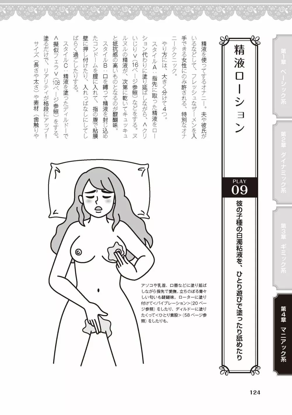 女のコのひとりエッチ完全マニュアル イラスト版……ひとりエッチ 126ページ